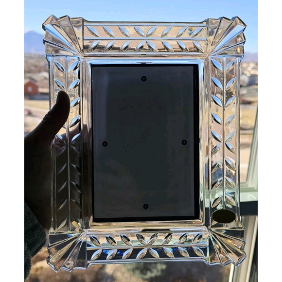 VTG 5" x 7" Genuine Lead Crystal Photo Frame Made is West Germany Art Deco Style - Picture 15 of 17